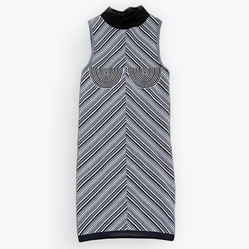 Black and White Bodycon Dress | No tag but would fit XS/S |